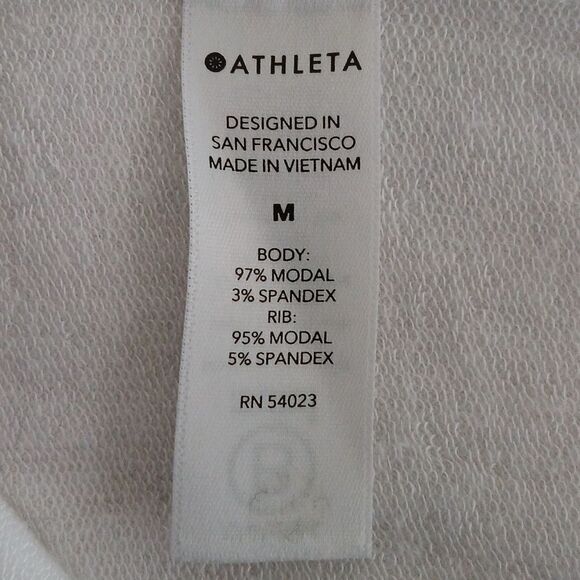 Athleta Pranayama White open front Wrap Knit Long Cardigan Sweater  Size M NWOT - Picture 7 of 8